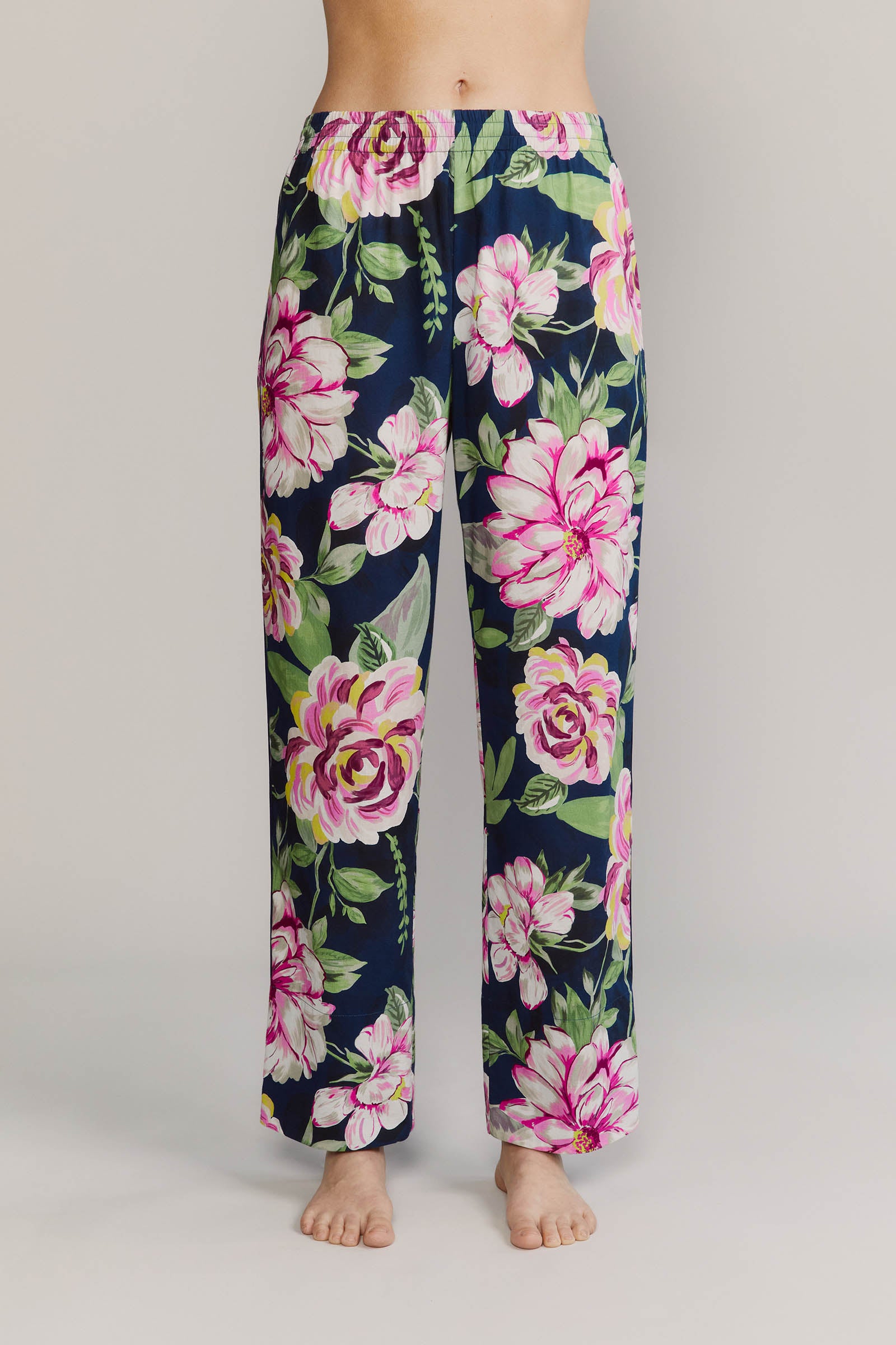 Broad Beach Front Pants Pink Peonies