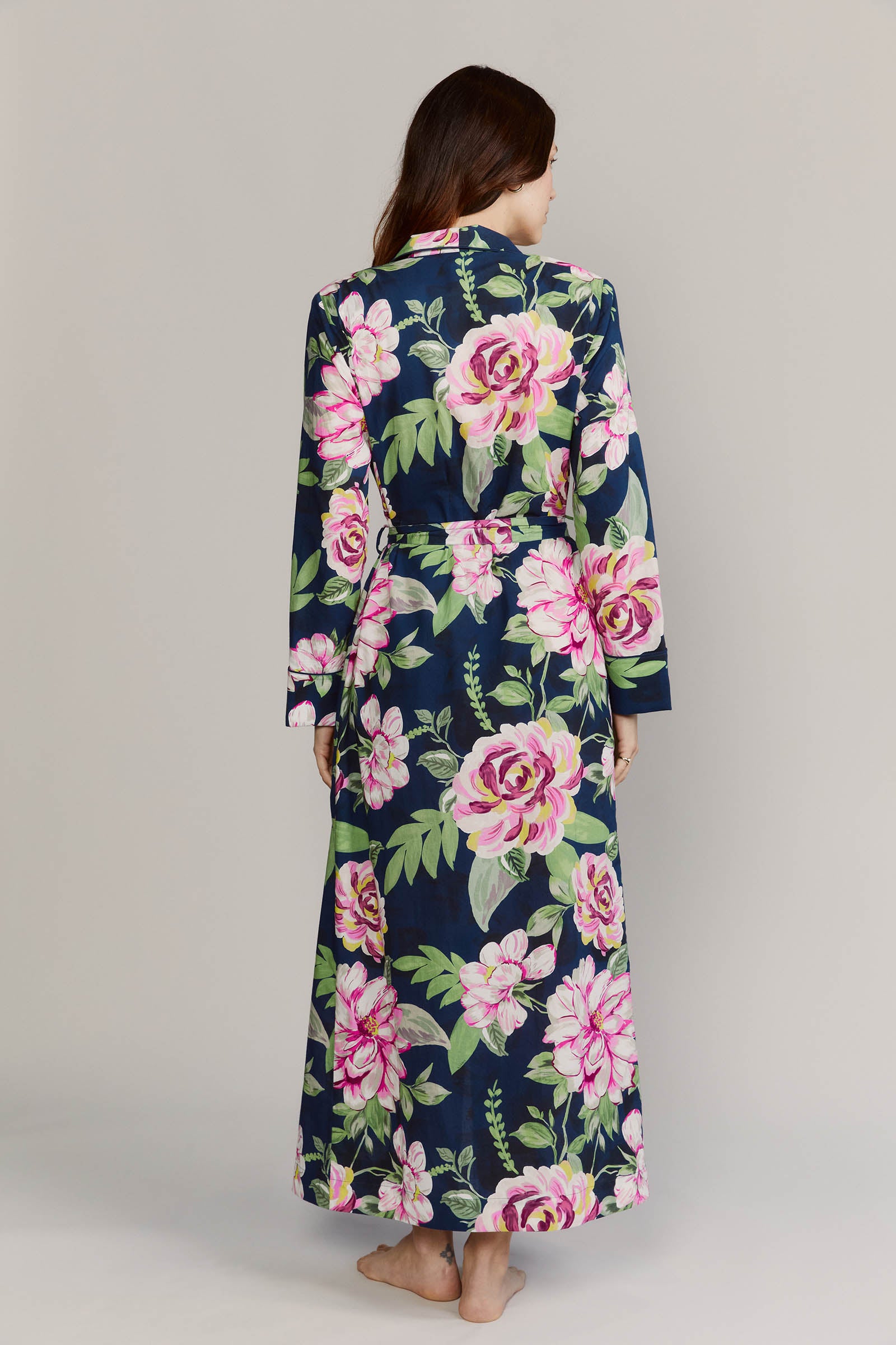 Matador Robe Back Pink Peonies