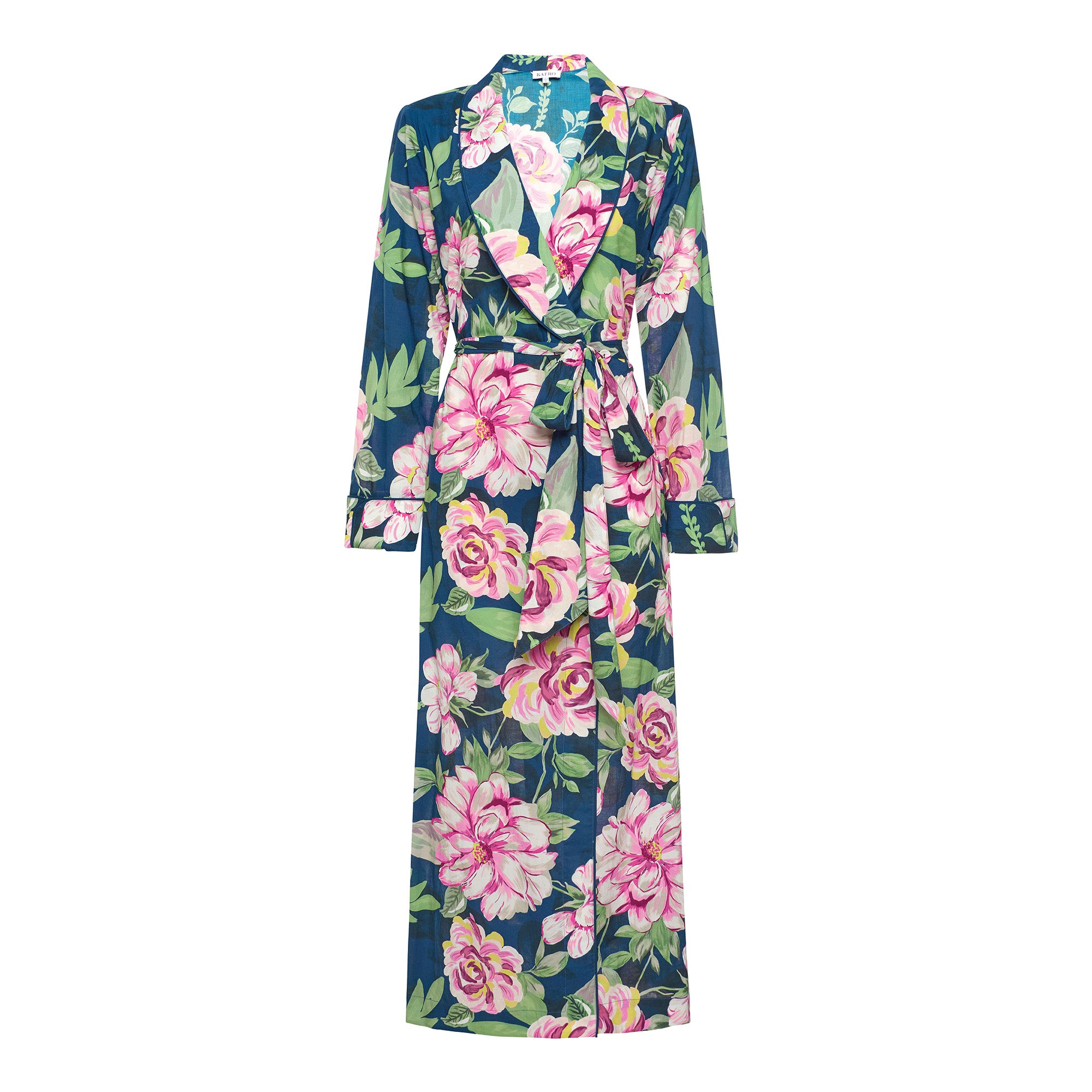 Matador Pink Peonies Cotton Robe
