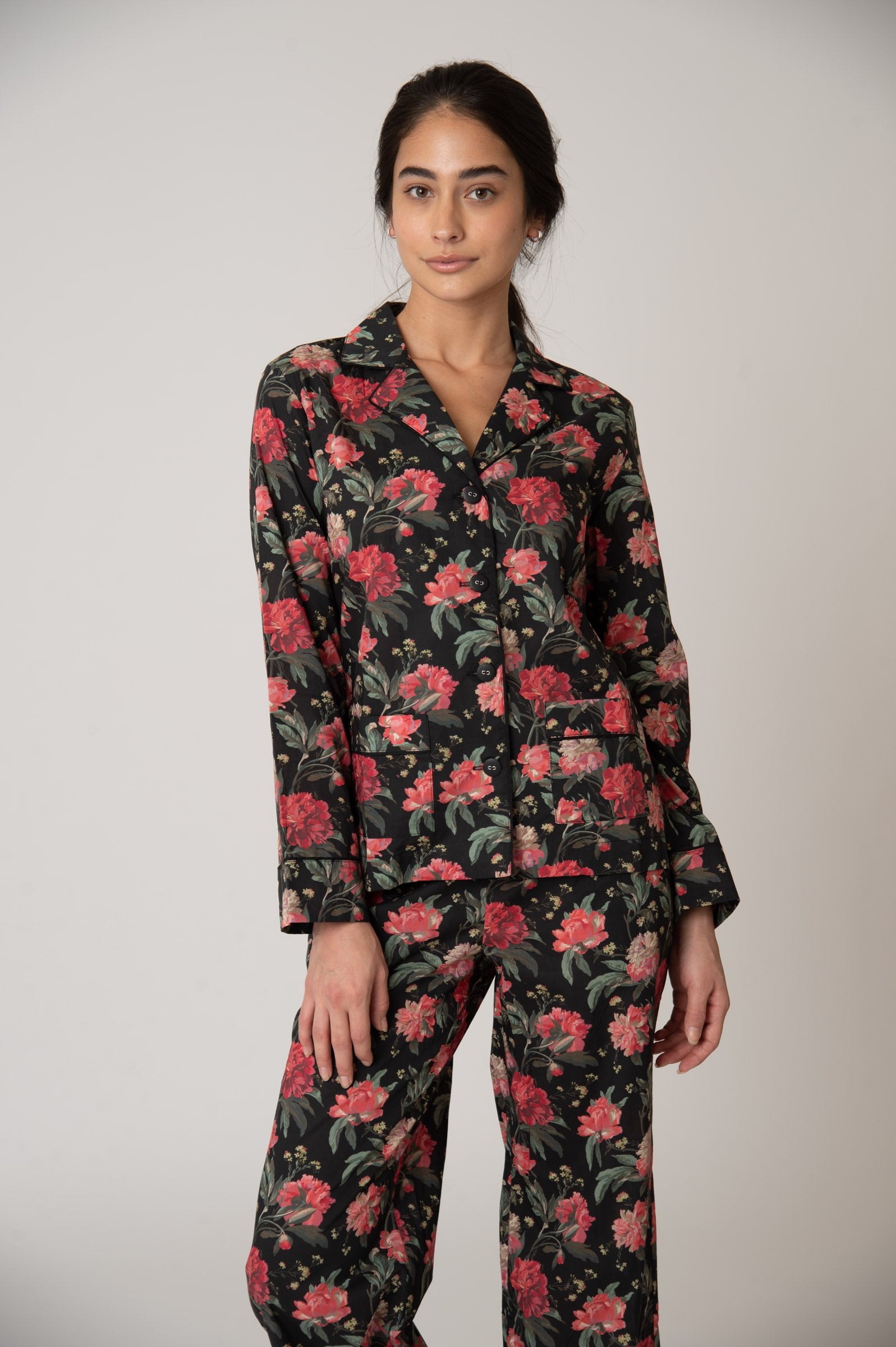 Katro Colony Cotton Pajama Set Decadent Blooms
