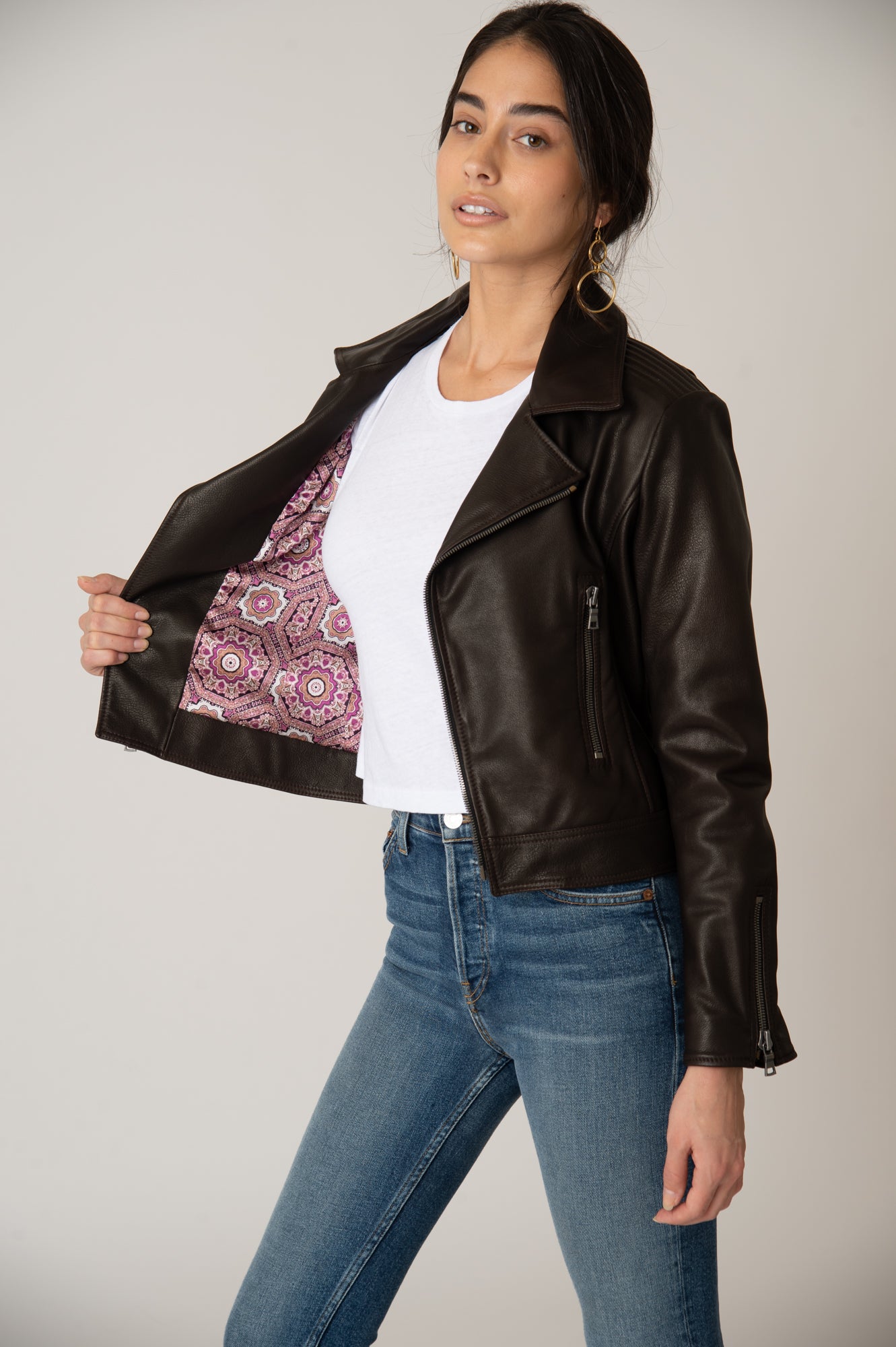 Laurel Canyon Leather Jacket - Brown