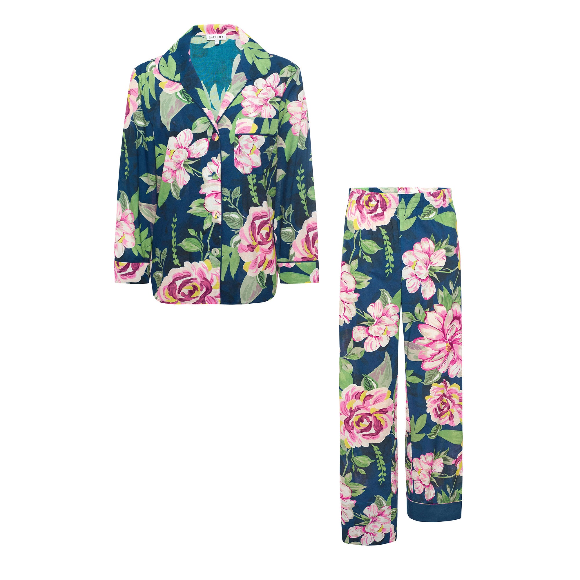 Broad Beach Pink Peonies Cotton Pajamas
