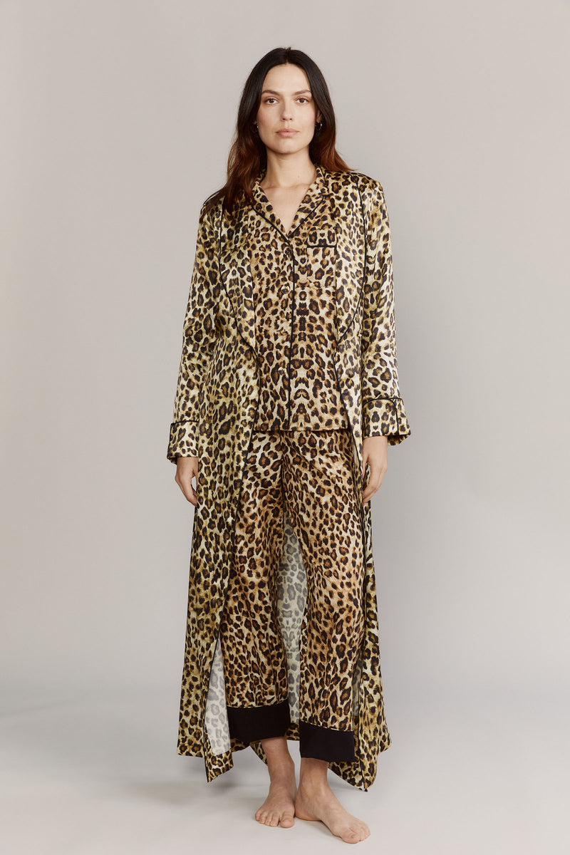 Broad Beach Leopard Cotton Pajamas