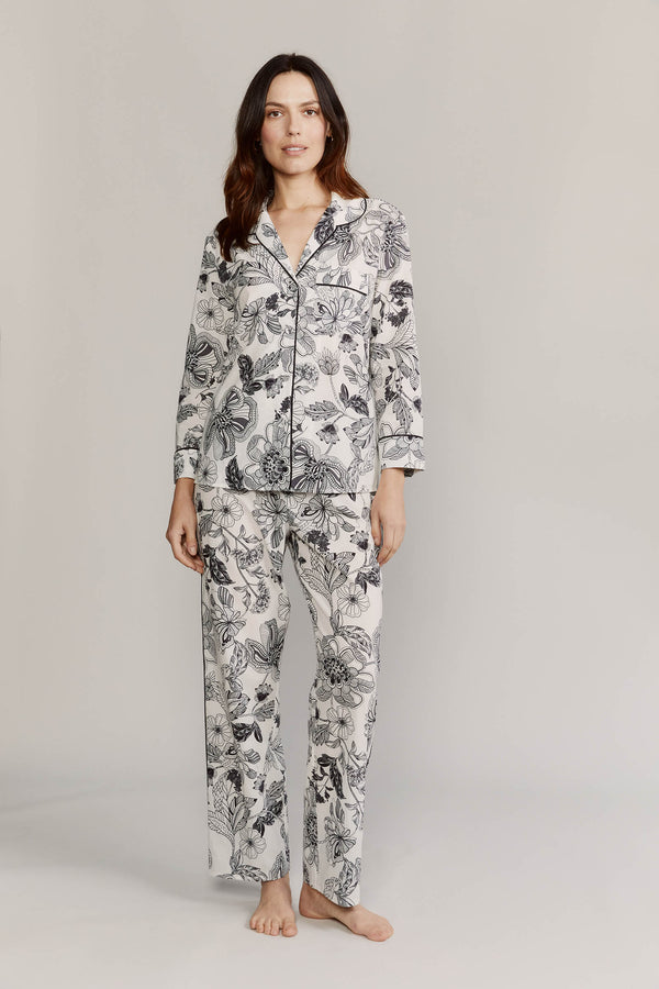 Colony Black Silk Satin Pajamas – Katro