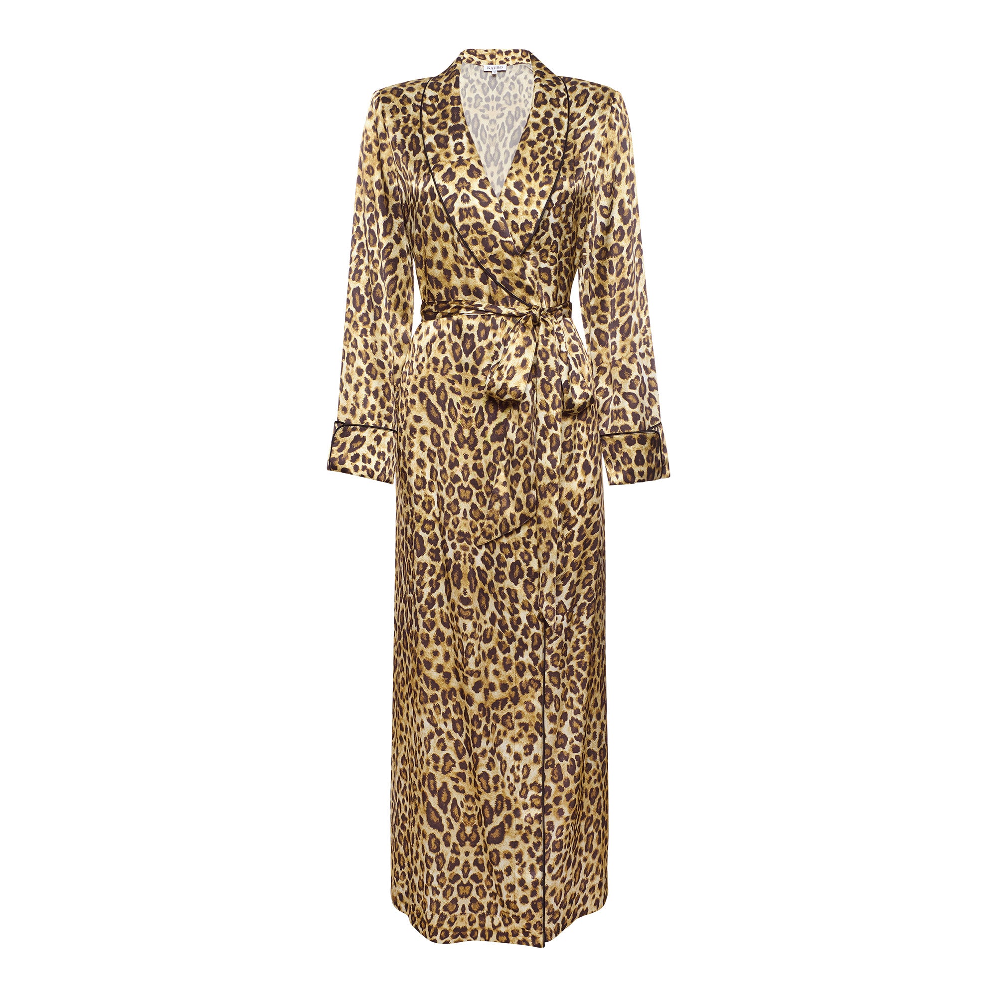 Matador Leopard Silk Satin Robe