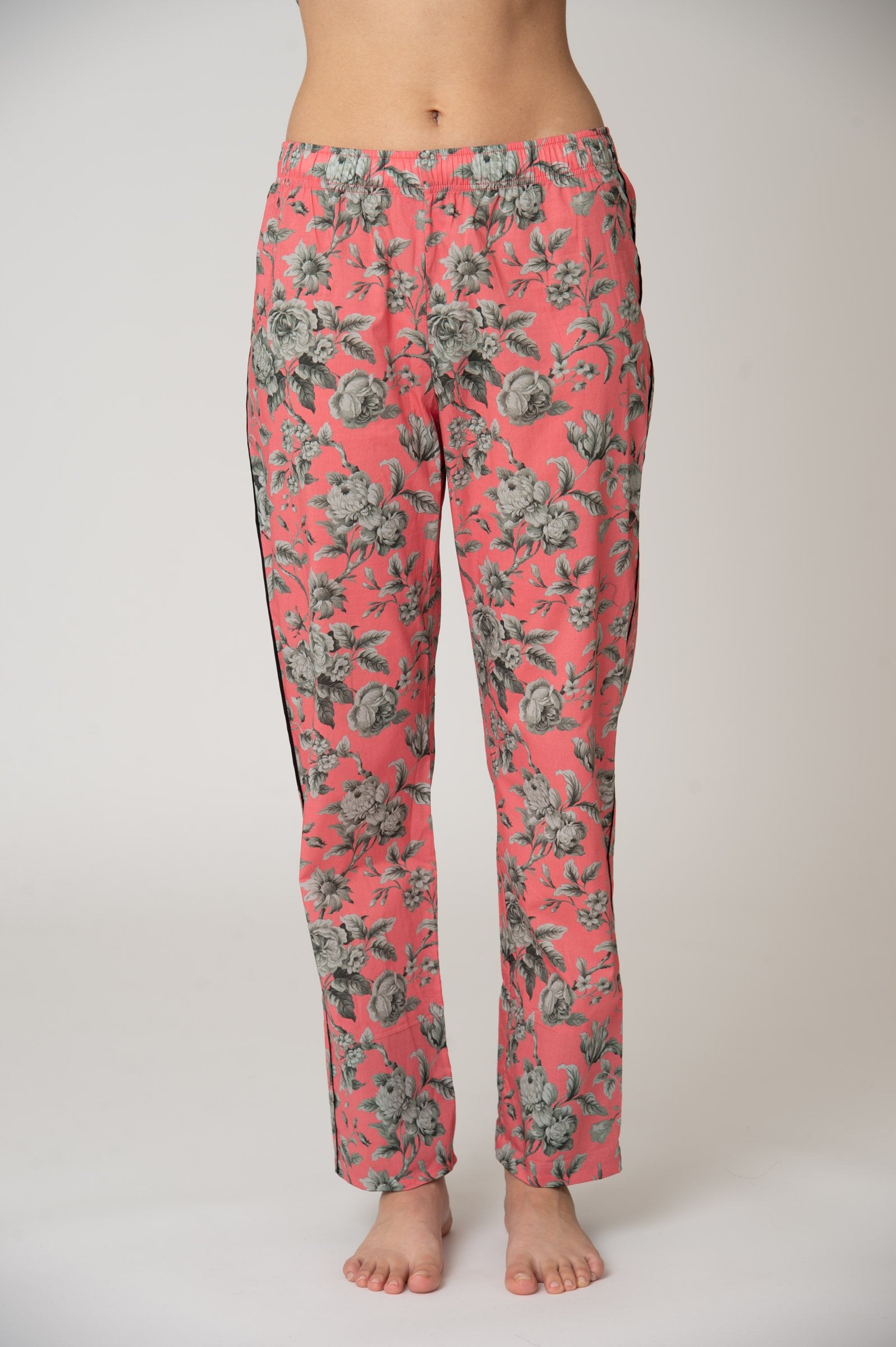 Katro Broad Beach Cotton Pajama Set Pink Graceful