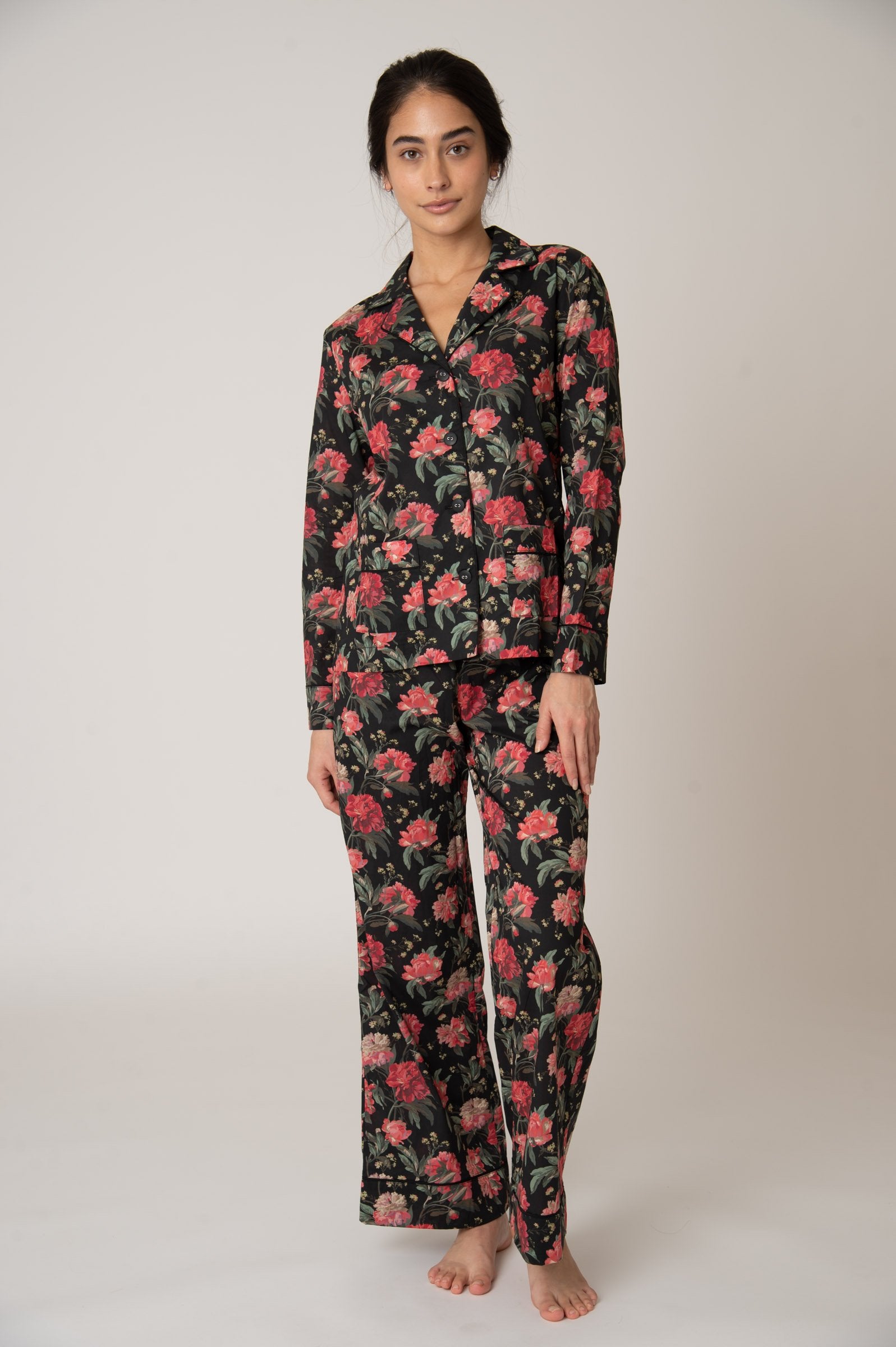Katro Colony Cotton Pajama Set Decadent Blooms