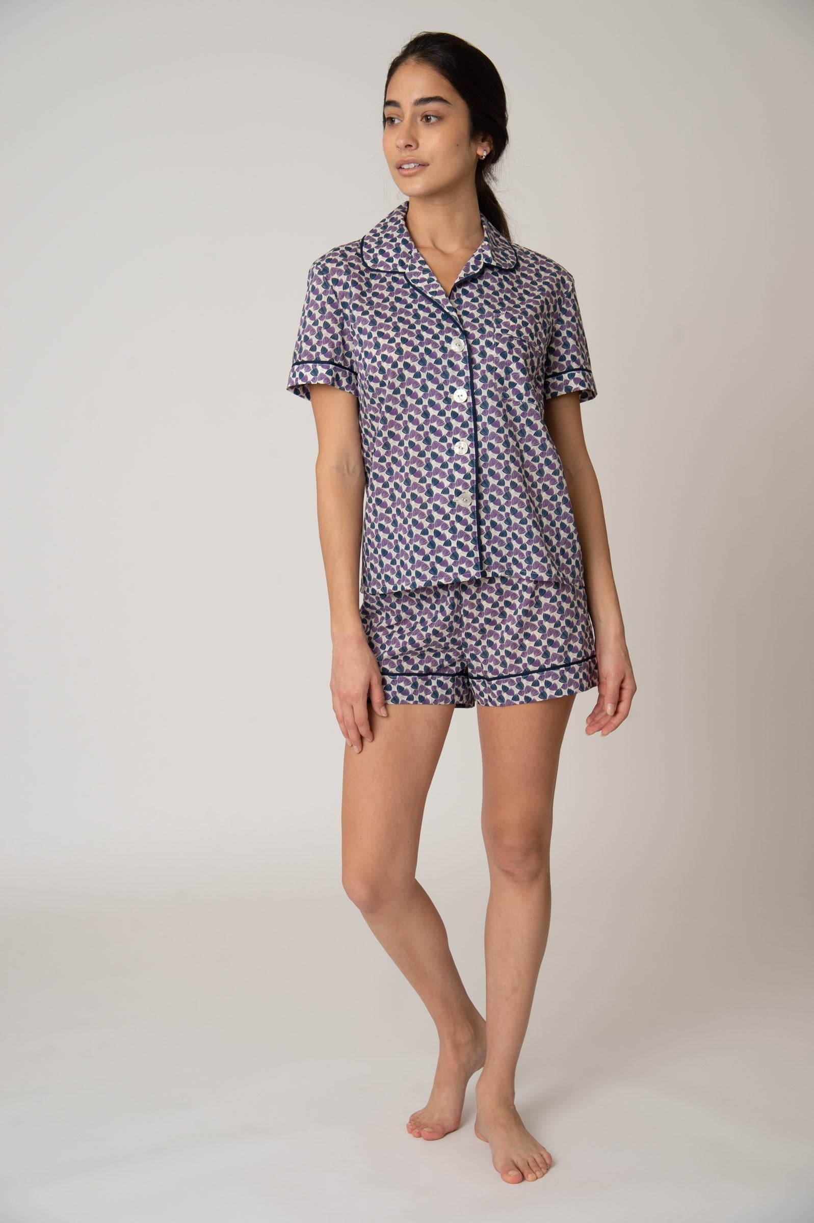 Katro Latigo Pajama Shorts Set Deco Wings