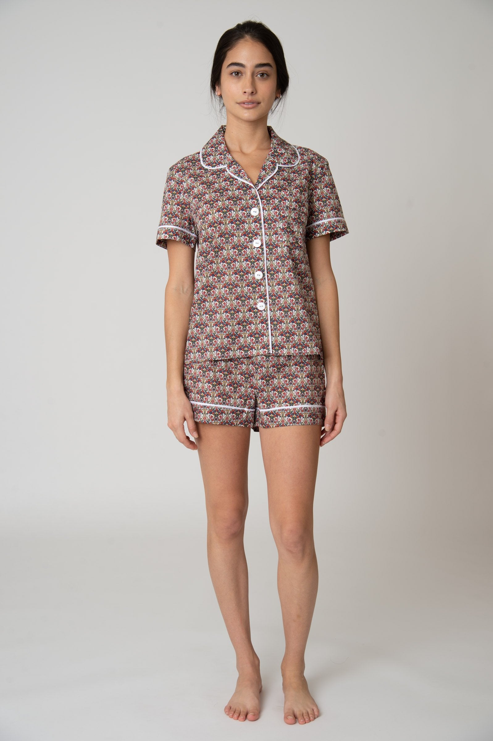 Katro Latigo Pajama Shorts Set Morris Butterfly