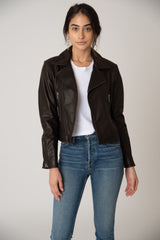 Laurel Canyon Leather Jacket - Brown
